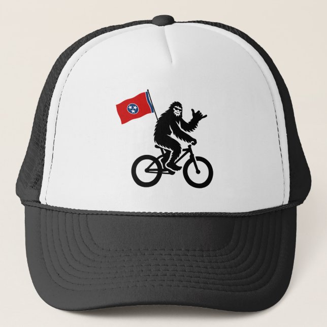 Bigfoot Cycling Tennessee Flag Truckerkappe (Vorderseite)