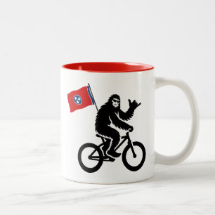 Bigfoot Cycling Tennessee Flag Zweifarbige Tasse