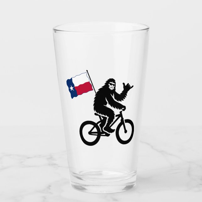 Bigfoot Cycling Texas Flag Glas (Vorderseite)