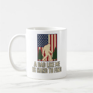 Bigfoot Dad Vintage American Flag Shirt Design_1 Kaffeetasse
