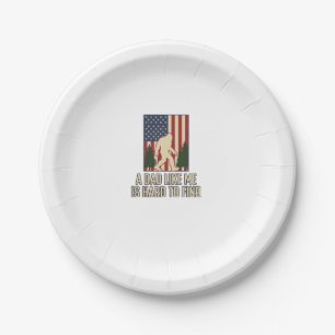 Bigfoot Dad Vintage American Flag Shirt Design_1 Pappteller
