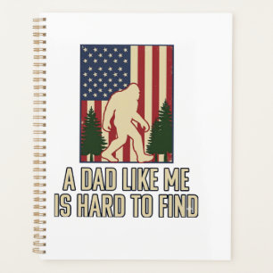 Bigfoot Dad Vintage American Flag Shirt Design_1 Planer
