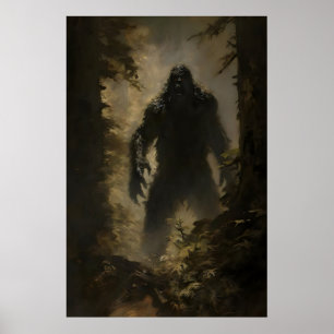 Bigfoot Dark Cottagecore, gotische Wandkunst Poster