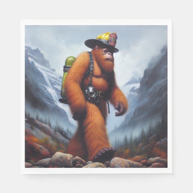 Bigfoot der Hot Shot Fireman Serviette (Vorderseite)