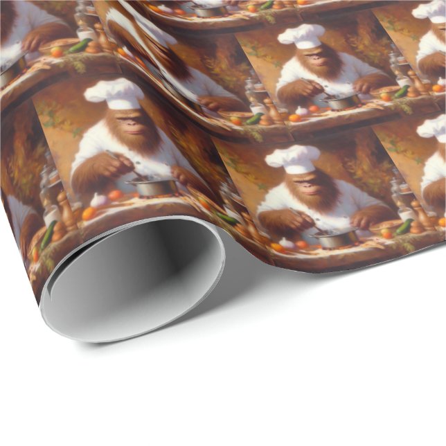 Bigfoot der Koch Geschenkpapier (Rolleneckpunkt)