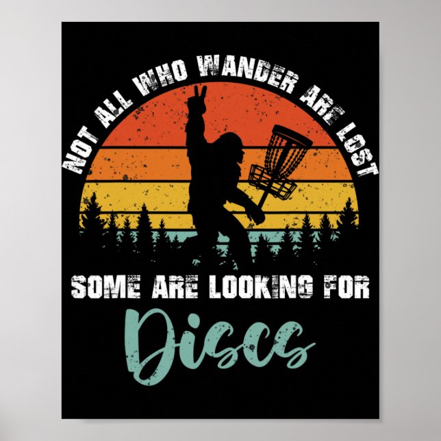 Bigfoot-Disc-Golf-Geschenke für Männer mit großem  Poster (Vorne)