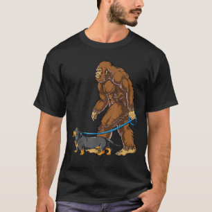 Bigfoot Dog Wandern Dackel T Shirt Sasquatch Kinde