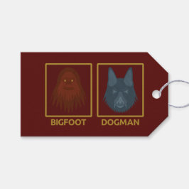 Bigfoot & Dogman Gift Tag Geschenkanhänger