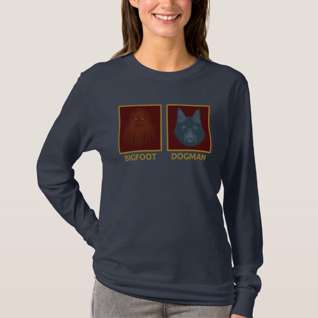 Bigfoot & Dogman Langarm T-Shirt (Vorderseite)