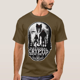 Bigfoot Dogman Mothman UFO National Cryptid Societ T-Shirt