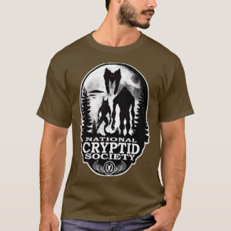 Bigfoot Dogman Mothman UFO National Cryptid Societ T-Shirt