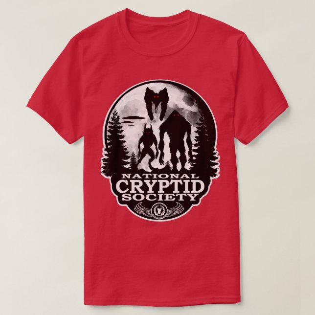 Bigfoot, Dogman, Mothman, UFOs National Cryptid So T-Shirt (Design vorne)