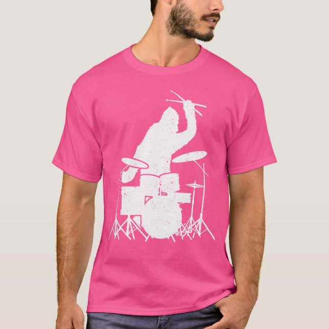 Bigfoot Drumstick Sasquatch Drummer Drummer Drums T-Shirt (Vorderseite)