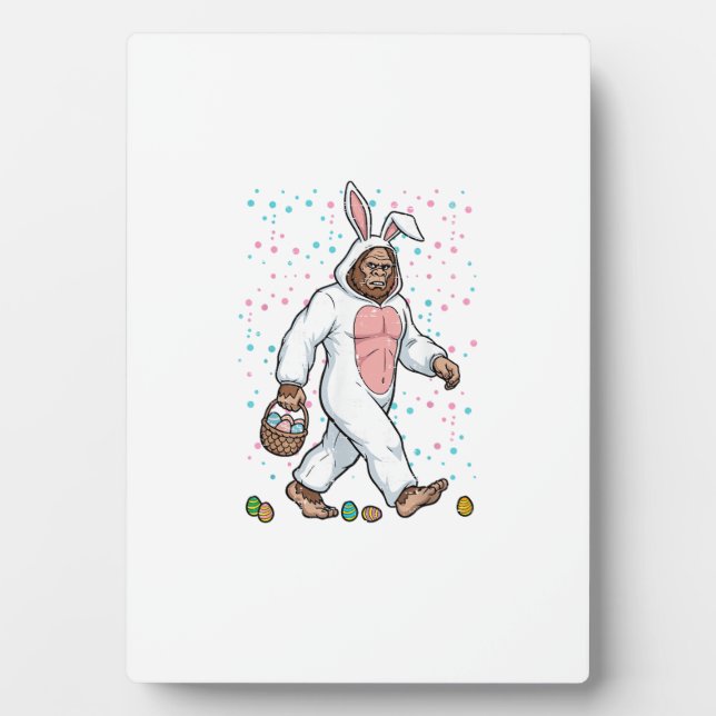 Bigfoot Easter Bunny Costume Funny Sasquatch Men W Fotoplatte (Vorderseite)