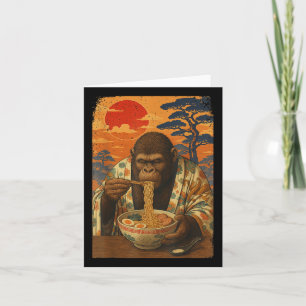Bigfoot Eating Japanisch Ramen Noodles Funny Gesch Karte