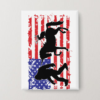 Bigfoot, Einhorn und Jackalope in der amerikanisch Button