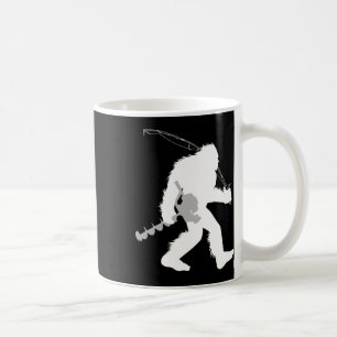 Bigfoot Eis Fishing Yeti Fisherman mit einem Bohre Kaffeetasse