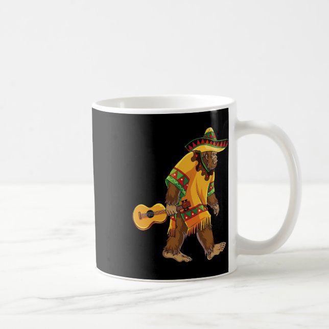 Bigfoot El Squatcho Cinco De Mayo Mexican Poncho S Kaffeetasse (Rechts)