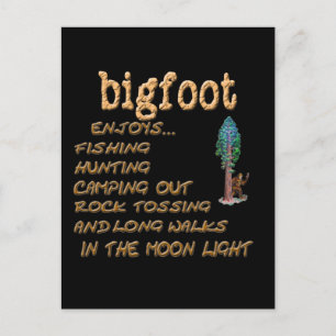 Bigfoot Enjoys Postkarte