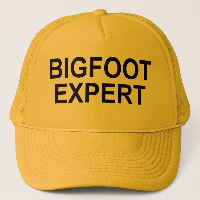 "Bigfoot-Experten-" Hut Truckerkappe (Vorderseite)