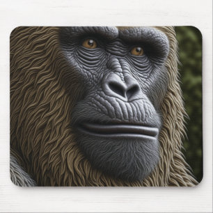 Bigfoot Face Close Gorilla, Skunk Ape Mousepad