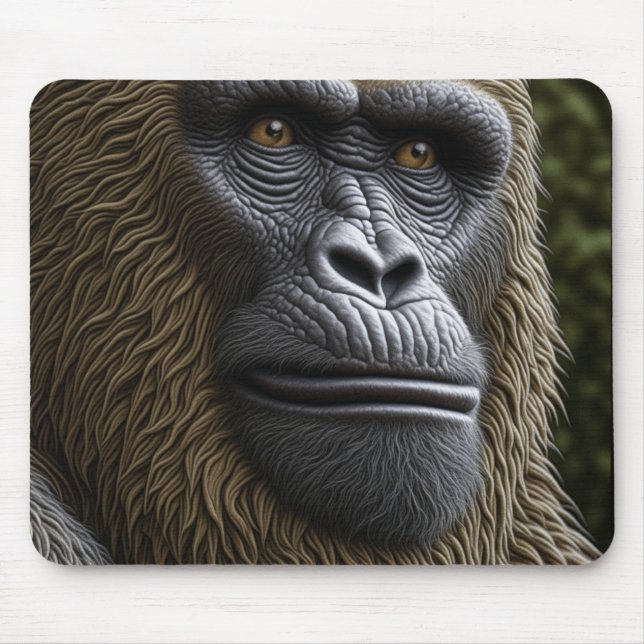 Bigfoot Face Close | Gorilla, Skunk Ape Mousepad (Vorne)