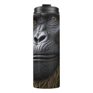 Bigfoot Face Close   Gorilla, Skunk Ape Thermosbecher