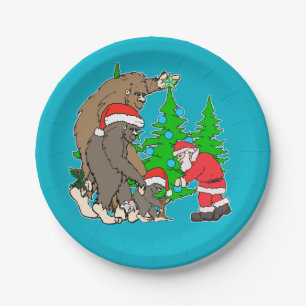 Bigfoot-Familie und Sankt Pappteller