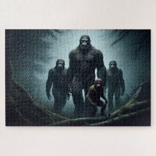Bigfoot Family, Sasquatch, mythische Kreaturen Puzzle