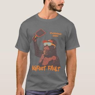 Bigfoot Fault Pun Funny Pickleball T-Shirt