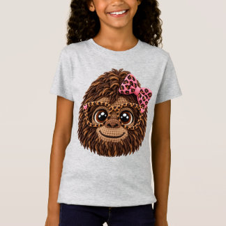 Bigfoot Faux-Häkelgarn Leopard Coquette-Schleife T-Shirt