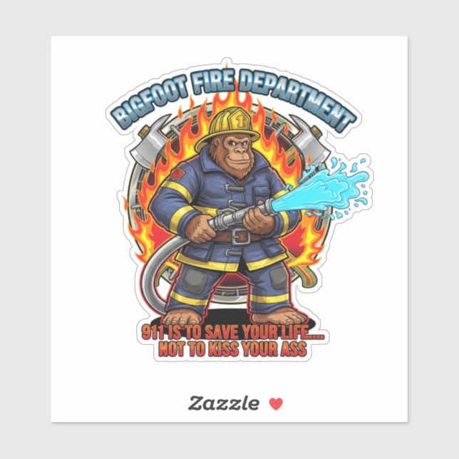 Bigfoot FD 911 is to Save Your Life Aufkleber (Blatt)