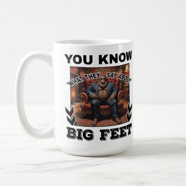Bigfoot Feet Joke Kaffeetasse (Links)