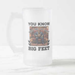 Bigfoot Feet Joke Mattglas Bierglas