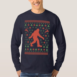 Bigfoot-Feiertags-Strickjacke-T-Shirts T-Shirt