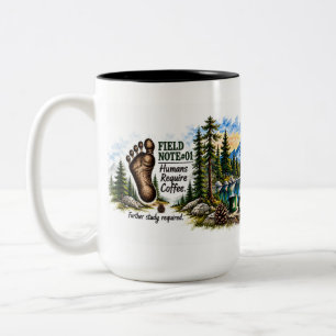 Bigfoot-Feldnotiz #01 Menschen brauchen Kaffeetass Zweifarbige Tasse