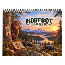 Bigfoot Feldnotizen 2027 Wandkalender