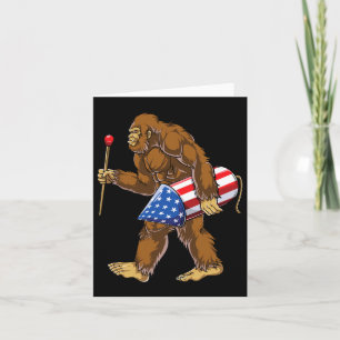Bigfoot Feuerwerk 4. Juli Männer Sasquatch Americ Karte