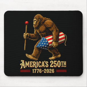 Bigfoot Feuerwerk 4. Juli patriotischer Sasquatch Mousepad