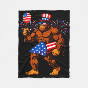Bigfoot Feuerwerk Amerikanische Flagge Bigfoot 4.  Fleecedecke