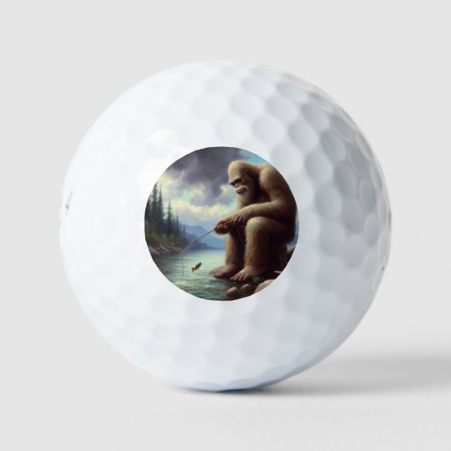 Bigfoot Fischen Golfball (Vorderseite)