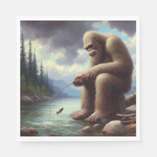 Bigfoot Fischen Serviette