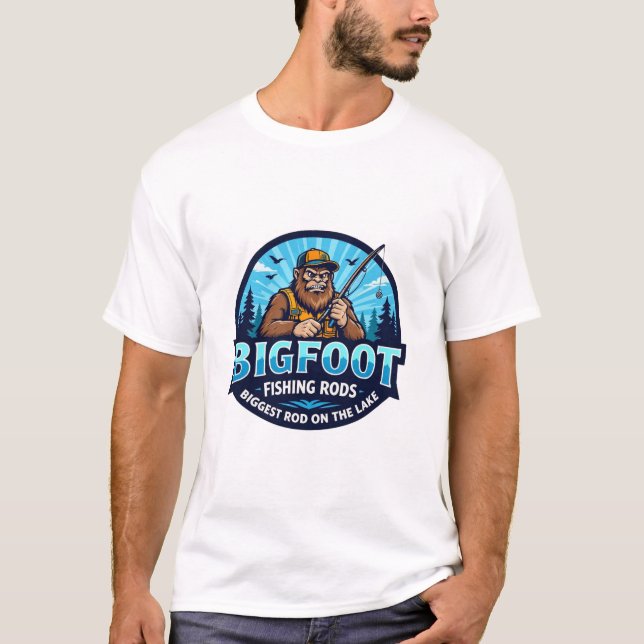 Bigfoot Fishing Rods Biggest On The Lake T-Shirt (Vorderseite)