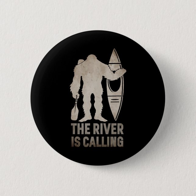 Bigfoot-Fluss-Kajak-Sasquatch-Camping-Canoe-Gesche Button (Vorderseite)