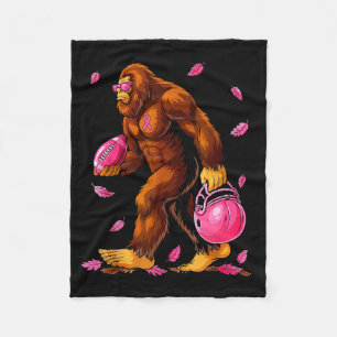 Bigfoot Football Nk-Band Brustkrebsbewusstsein Fleecedecke