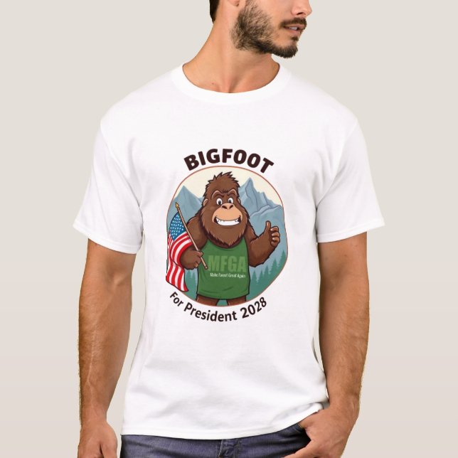Bigfoot For President 2028 T-Shirt (Vorderseite)
