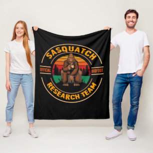 Bigfoot-Forschungsteam Retro Vintage Sasquatch Fleecedecke