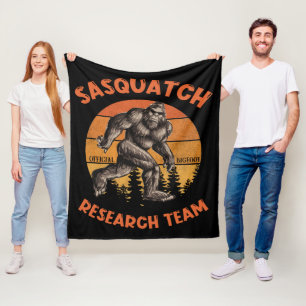Bigfoot-Forschungsteam Retro Vintage Sasquatch Fleecedecke