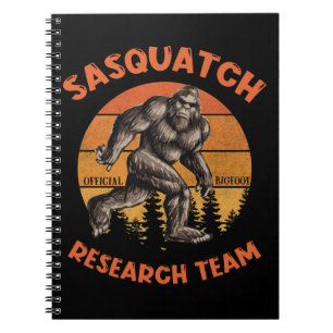 Bigfoot-Forschungsteam Retro Vintage Sasquatch Notizblock