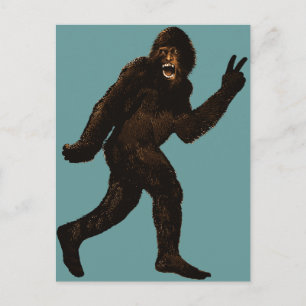 Bigfoot Frieden Postkarte